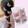 5Pcs/Set Cute Butterfly Style Hair Clip for Girl Sweet Candy Gradient Color Hair Pins for Toddler Lovely Little Girl Headwear