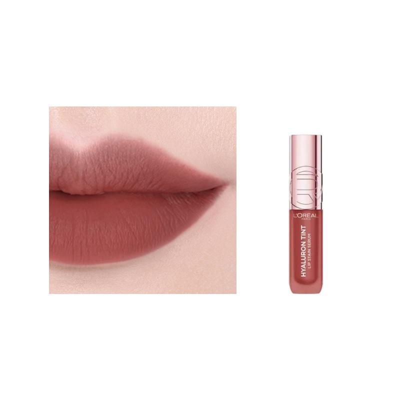 Loreal Paris блеск матовый, легко наносится и стойкий Гиалуроновая кислота блеск для губ-640 чайное время 5мл
