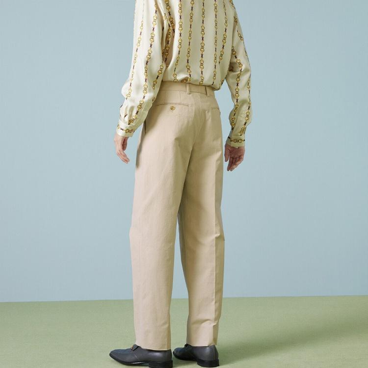 GUCCI Pleated Front Tailored Trousers Men's 743238-ZAAZM-1902
