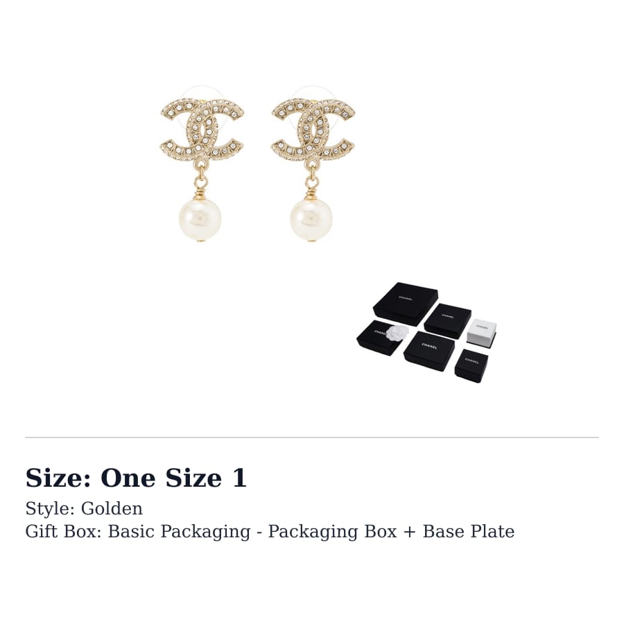 Chanel Серьги-гвоздики Женские Золотые A86506