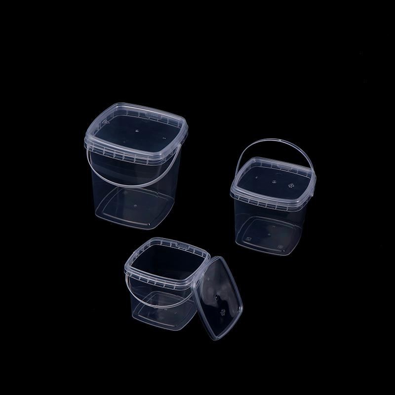 1 шт. 280 мл/500 мл/1 л пустое пластиковое ведро с крышкой герметичные полипропиленовые банки прозрачный контейнер для хранения сыпучих продуктов питания ведра для напитков