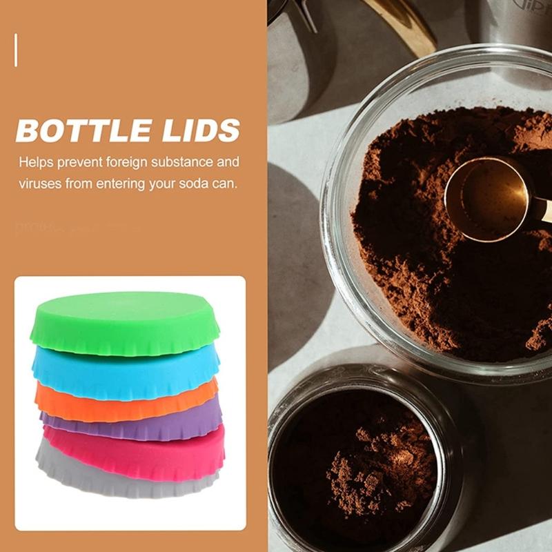 Colorful Can Cover Food Grade Safe Silicone Beverage Lid Leak Proof Portable Sealers for Standard Cans