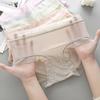 Ladies Panties Solid Color Thin Breathable Soft Sexy Panty Underwear Elastic Mid-Waist Seamless Briefs Underpants Women