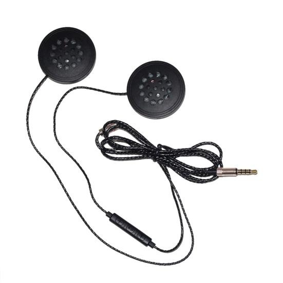 Motorcycle Motorbike Helmet 3.5mm Wire Control Music Headphone Headset with Mic