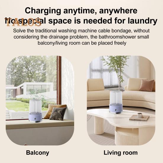 Портативная стиральная машина, перезаряжаемая, легкая, мини-стиральная машина, беспроводная, емкостью 1 л, дорожная стиральная машина для стирки, детской одежды, носков для автофургонов