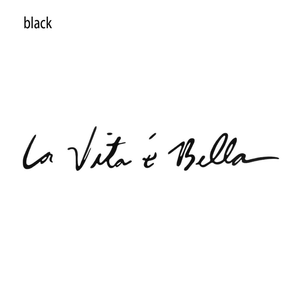 Bumper Decal Reflective Decoration Funny La Vita E Bella Vehicle Decal Car Sticker Vinyl