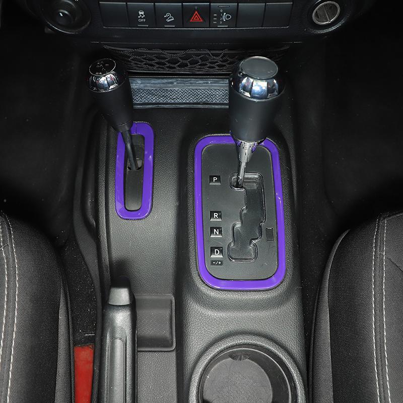 ABS автомобильная отделка шестерен, декоративная наклейка, подходит для Jeep Wrangler JK 2011-2017, аксессуары для интерьера