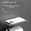 Punch-Free Stainless Steel Bathroom Tissue Holder with Phone Shelf