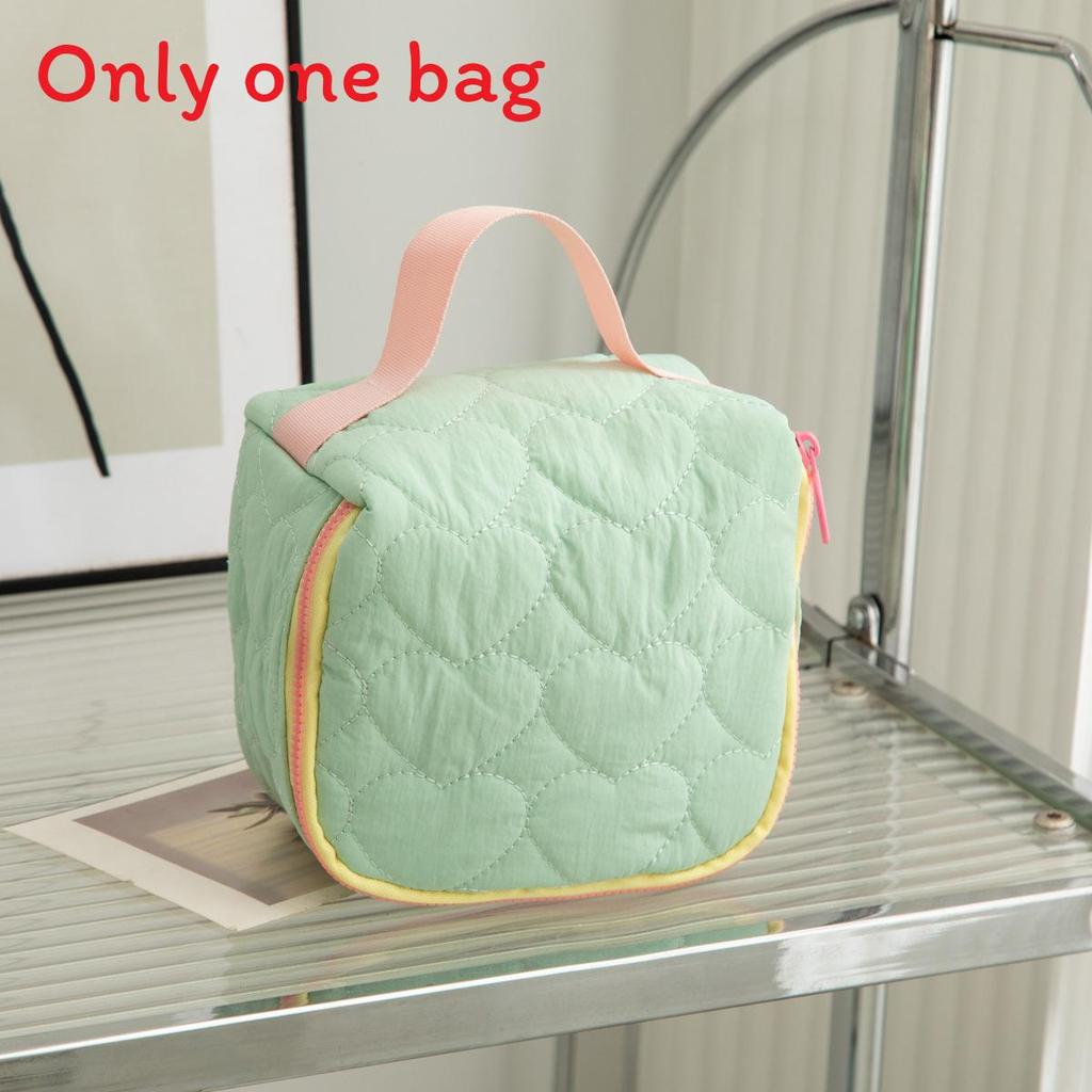 Stylish Heartshaped Cosmetic Organizer With Zipper Closure For Home Or Travel Use