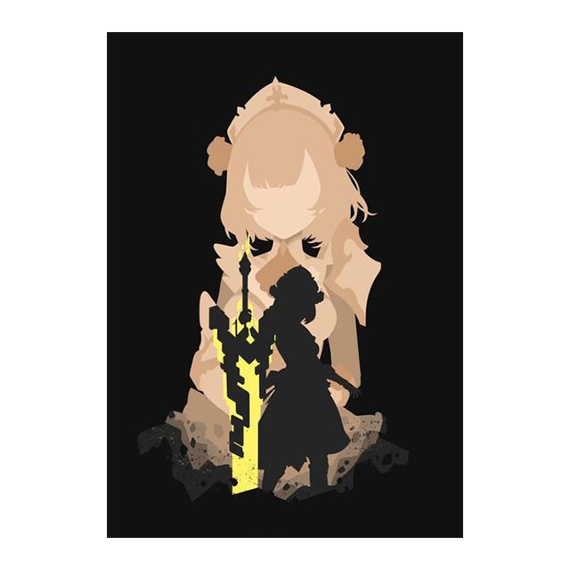 Рамка из цельного дерева для видеоигр Genshin Impact, украшение, фреска, аниме, изображение персонажа, постер, холст, картина, принты для детской комнаты, для современного домашнего декора