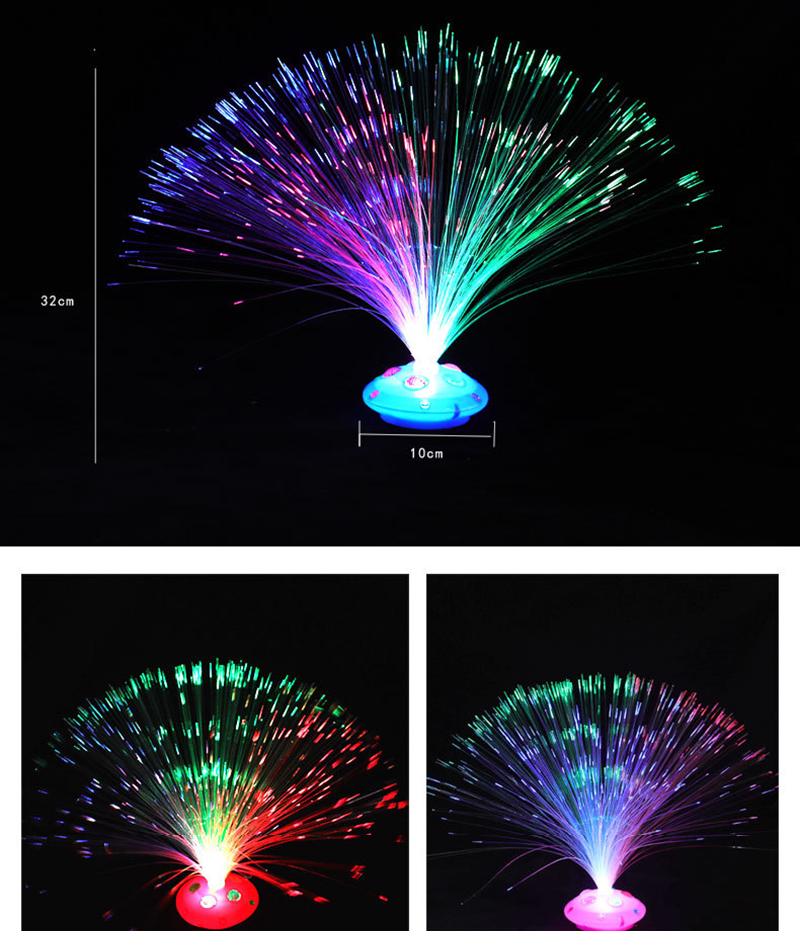 Цветной светодиодный оптоволоконный свет, ночник, праздничные рождественские свадебные украшения, звезды светятся в темноте, детские игрушки, ночники