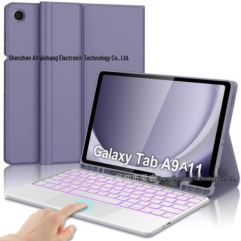 Samsung Tab A11 Сенсорная Подсвечиваемая Клавиатура Bluetooth A9 с Отсеком для Стилуса - X133/X135