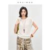 Paper yarn hollow knitted sweater