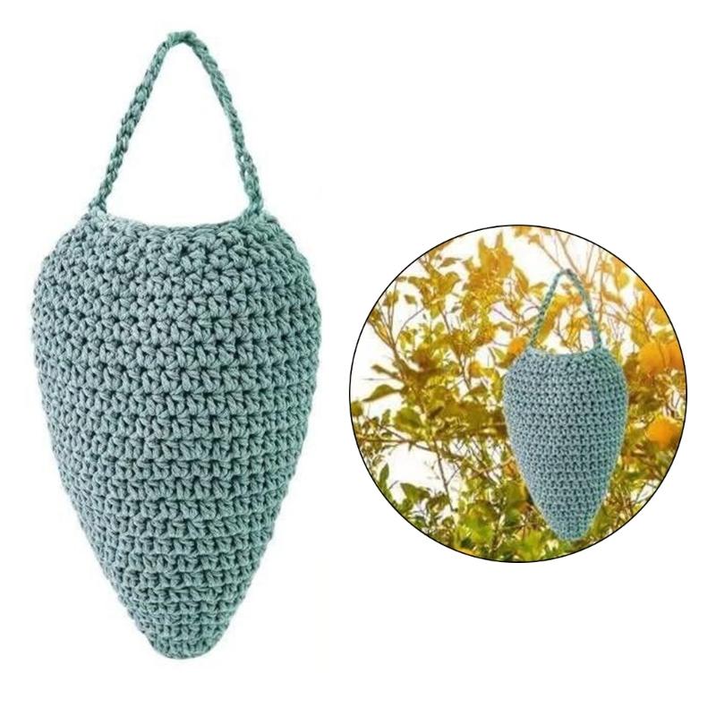 Large Crochet Wasp Nest Decoy Faux Hanging Fake Hornet Nest Wasp Intimidate for Outdoor Garden Yard Camping Eaves