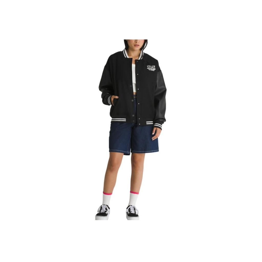 Новая куртка-бомбер Vans Varsity Club Куртки Пальто Женская Черная VN000GJRBLK