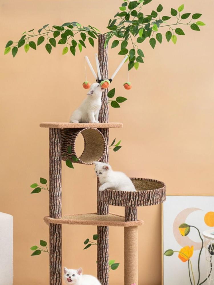 Лазалки для кошек Большое гнездо для кошек Дом на дереве Когтеточки Аксессуары для игрушек Сизаля Ротанга Плетеные развивающие игрушки Статьи о домашних кошках