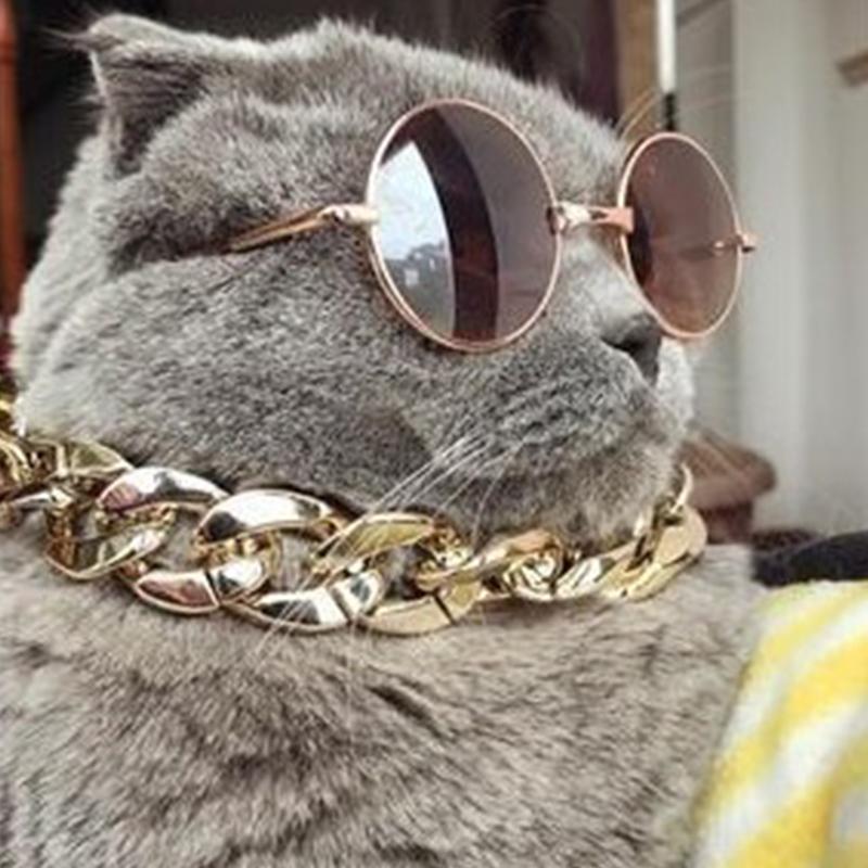 Cat Pet Accessories Chain Sale Collar 36cm Pet Accessories Cool Punk Adjustable Dog Jewelry Accessory