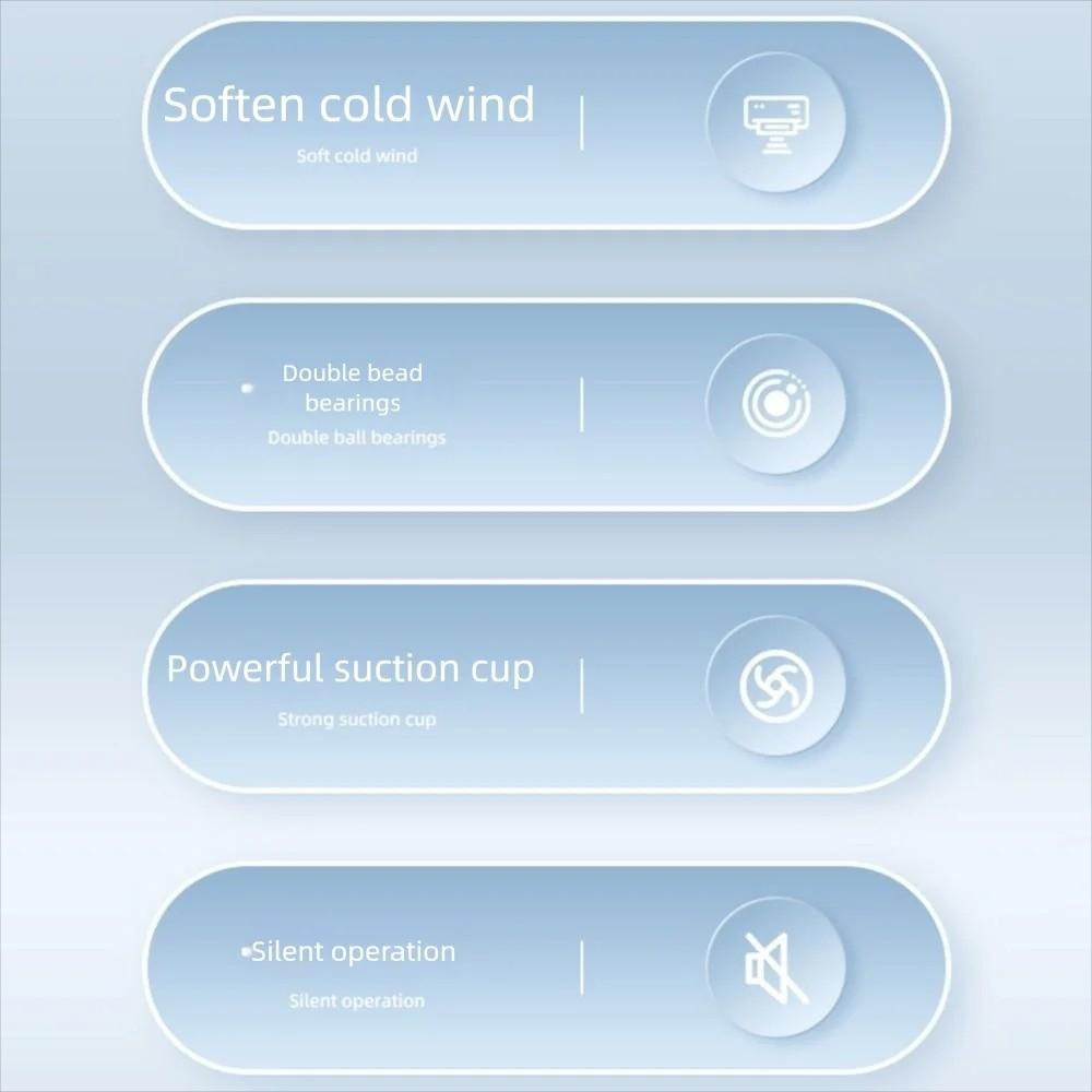 3Pcs Windmill Shaped Wind Deflector Suction Cup Mounted Wind Shield Air Conditioner