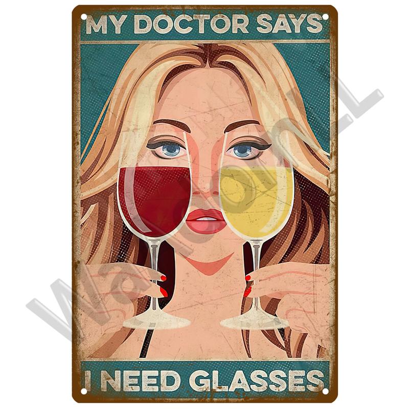 Cocktail Tin Sign Plaque Metal Sign Plate Vintage Posters Wall Art Decoration For Bar Pub Club Man Cave Iron Painting Home Decor