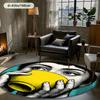 Artistic Portrait Round Rug Flannel Soft Carpet Home Decor Living Room Floor Mat Modern Style