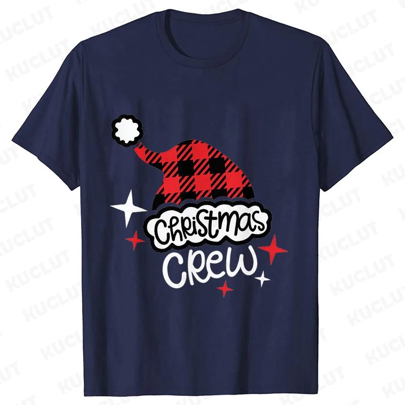 Футболка Christmas Squad Crew для женщин, хип-хоп, мягкие топы Y2k, модные повседневные футболки с принтом Санта-Клауса в стиле Харадзюку, футболки с коротким рукавом