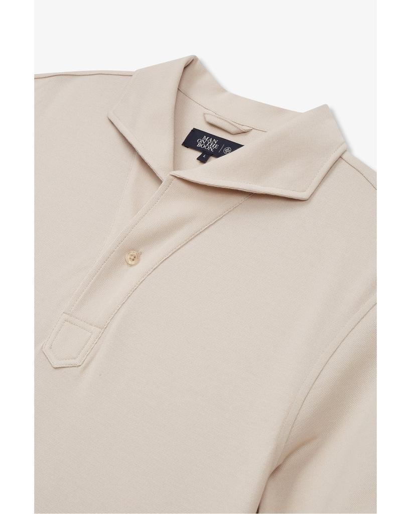 MAN ON THE BOON One-Piece Collared Pique T-Shirt_Beige 4714112006