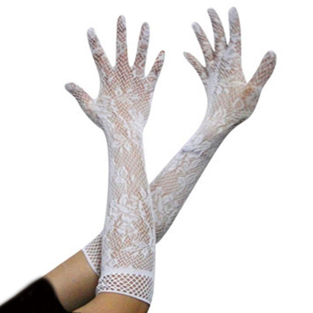Защита от солнца Кружевные перчатки с цветочным узором Тонкие сетчатые ажурные перчатки Модные летние митенки для верховой езды