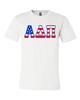 Alpha Delta Pi Bella + Canvas Футболка США Буквенный Топ ADPI Американский Флаг