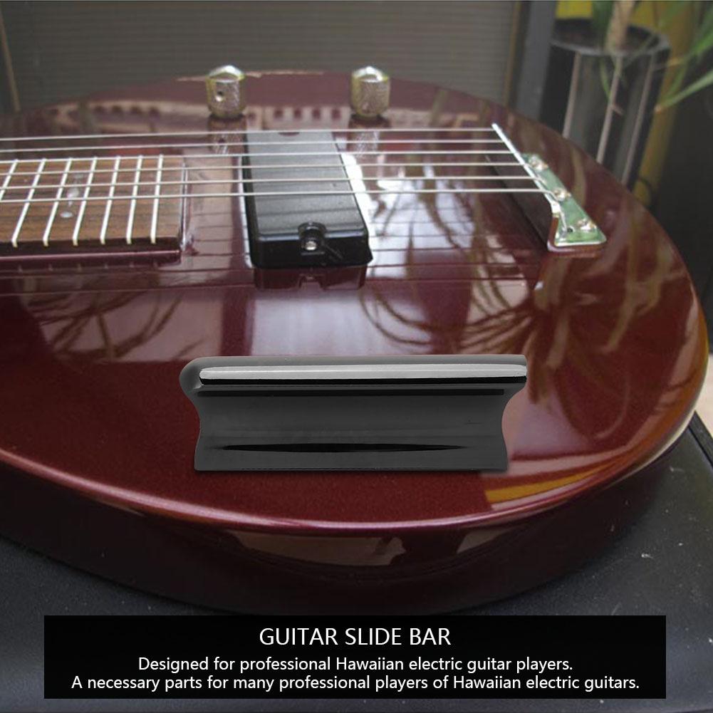Гавайский металлический слайд для гитары Pearse, тоновый бар для струнных инструментов(черный)