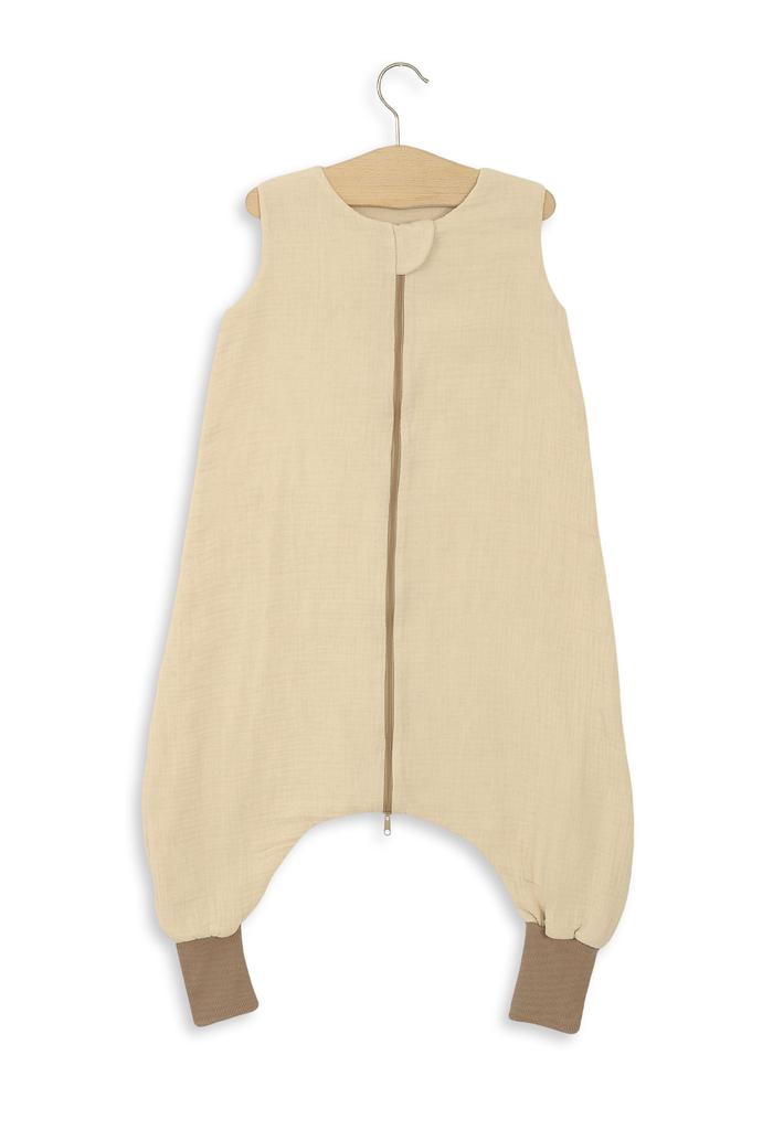 Muslin sleeping bag for children with legs L 9-24 months summer TOG 1.0 - cream