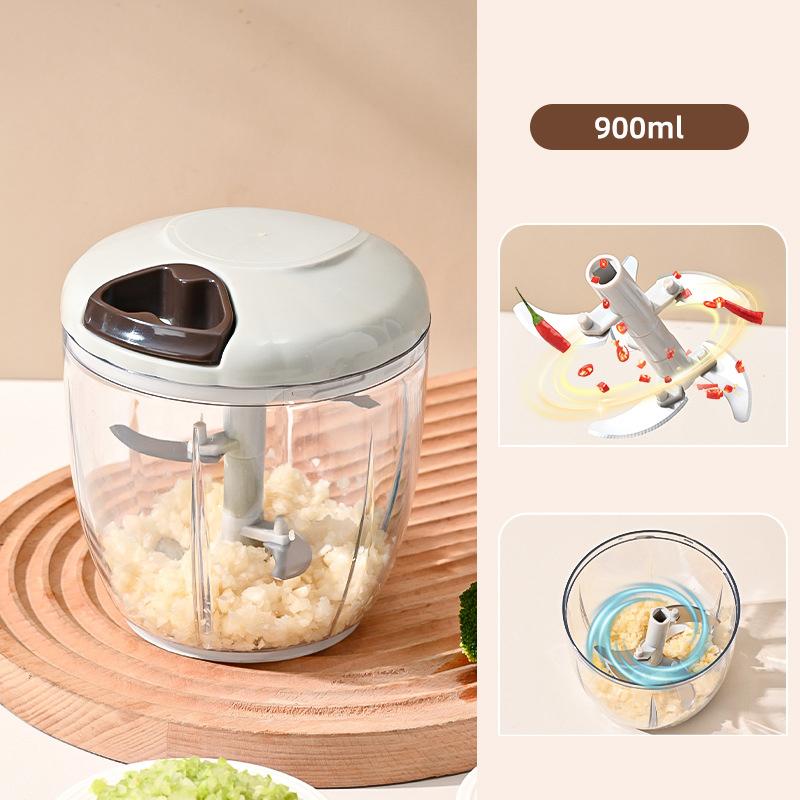 500/900 мл Ручная мясорубка Измельчитель чеснока Вращающаяся чеснокодавилка Измельчитель Овощерезка для лука Кухонные аксессуары для приготовления пищи