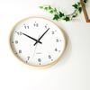KATOMOKU plywood clock, natural finish, km-33LRCS, wall clock with continuous second hand, 30.4cm diameter (SKP radio-controlled clock)