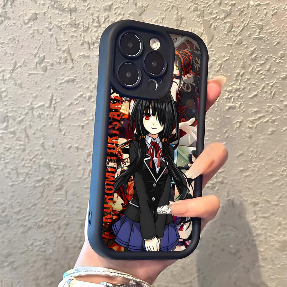 Аниме Date A Live Токисаки Куруми Милый чехол для телефона для iPhone 17 Pro Max 16 15 14 Pro Max iPhone 13 Pro Max 11 Plus Силиконовый чехол