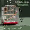 Extra-large Elevated Metal Bird Cage for Parrots, Budgies, and Mynas