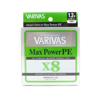 Varivas Линия PE Макс. мощность X8 Лаймово-зеленый 200 м PE 1,2 Макс. 24,1 фунта (0381)