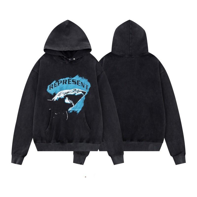 Unisex Oversized Hooded Sweatshirt With Tropical Palm Print Streetwear Cotton Fleece Pullover Winter