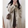 Woolen Coat Women's Retro Black Thick Coat From Spring And Autumn Period