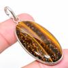 Tiger Eye Gemstone 925 Sterling Silver Jewelry Pendant 2.29" c1r58