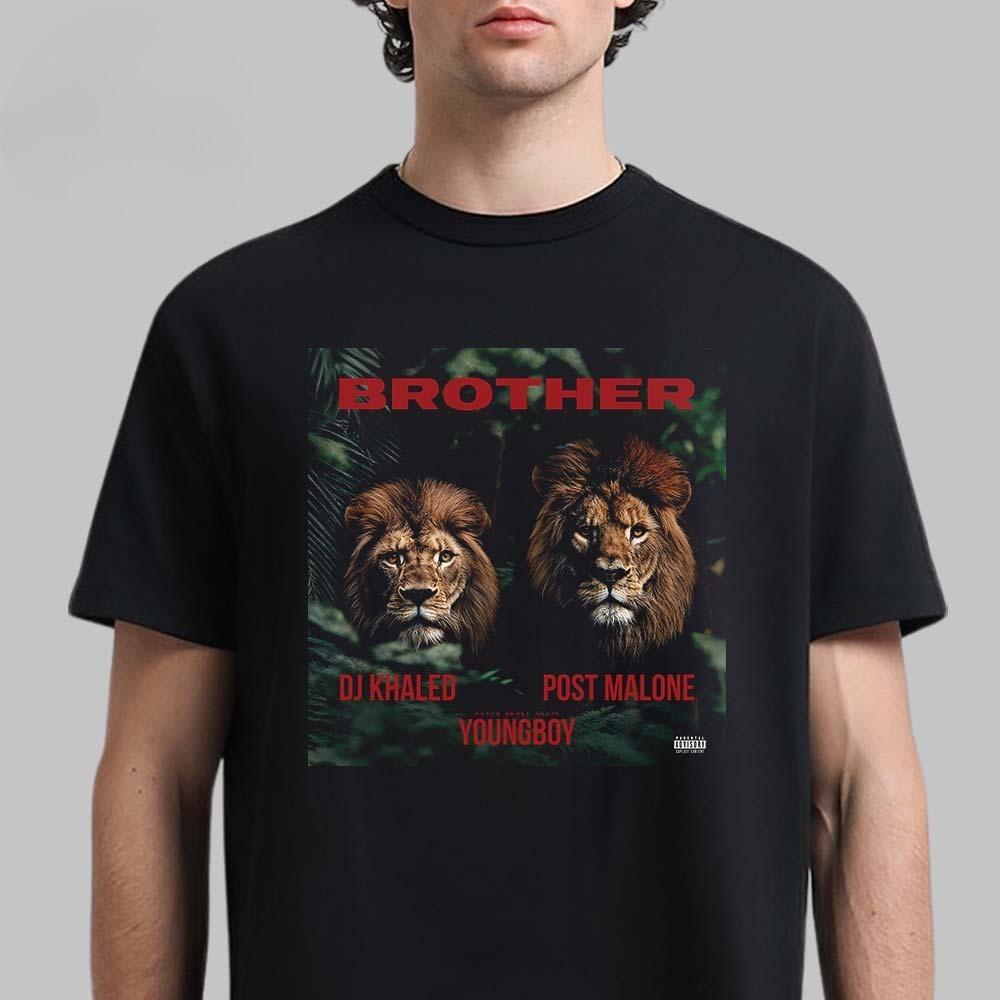 Новая футболка унисекс Brother DJ Khaled с Post Malone и Youngboy, высококлассная роскошь для мужчин и женщин, топ Y2k