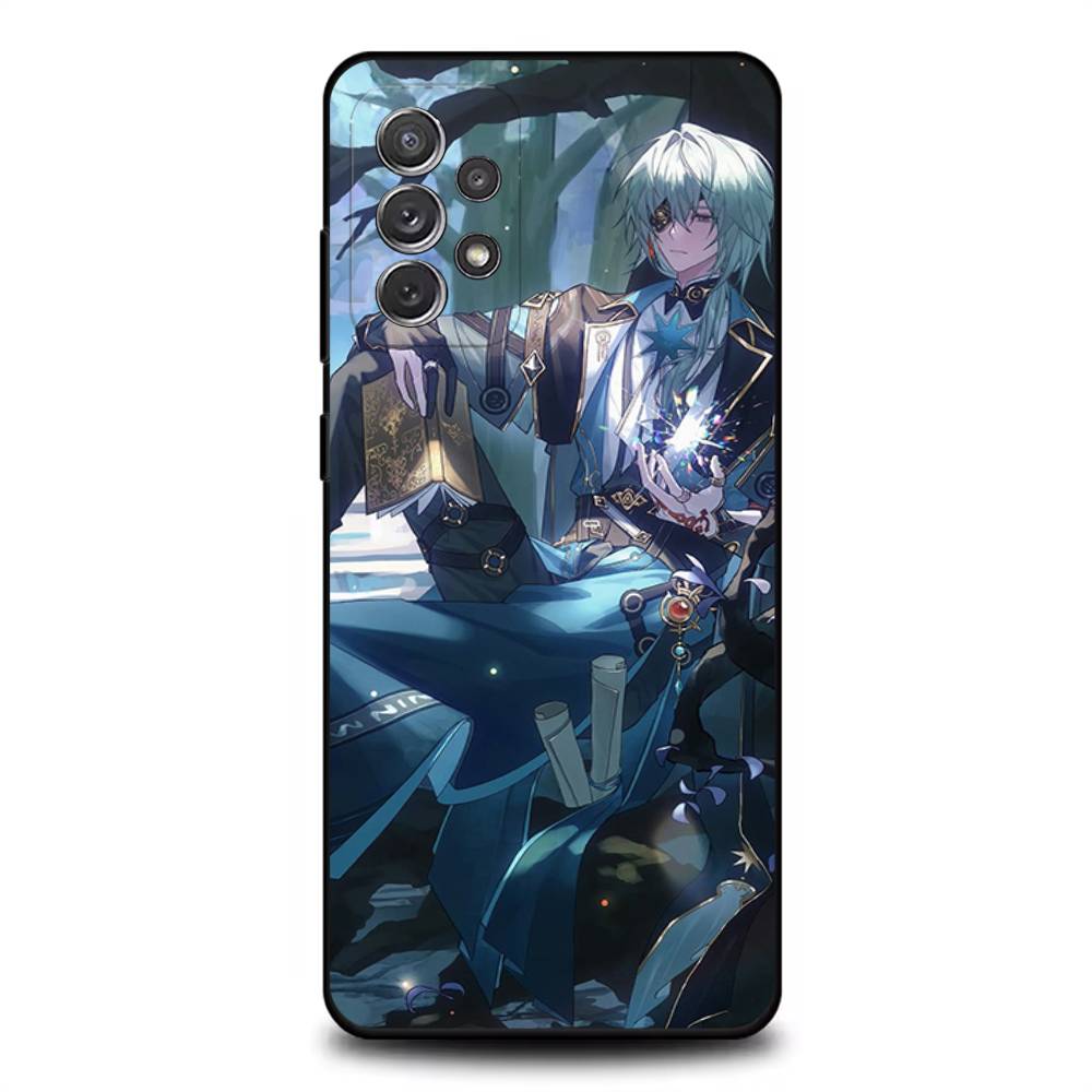 H-Honkai Stars Rail Чехол для телефона Anaxa для Samsung S 25,24,23,22,30,21,10,9,Ultra,Plus,Lite,FE,4,5G Черный Мягкий Чехол