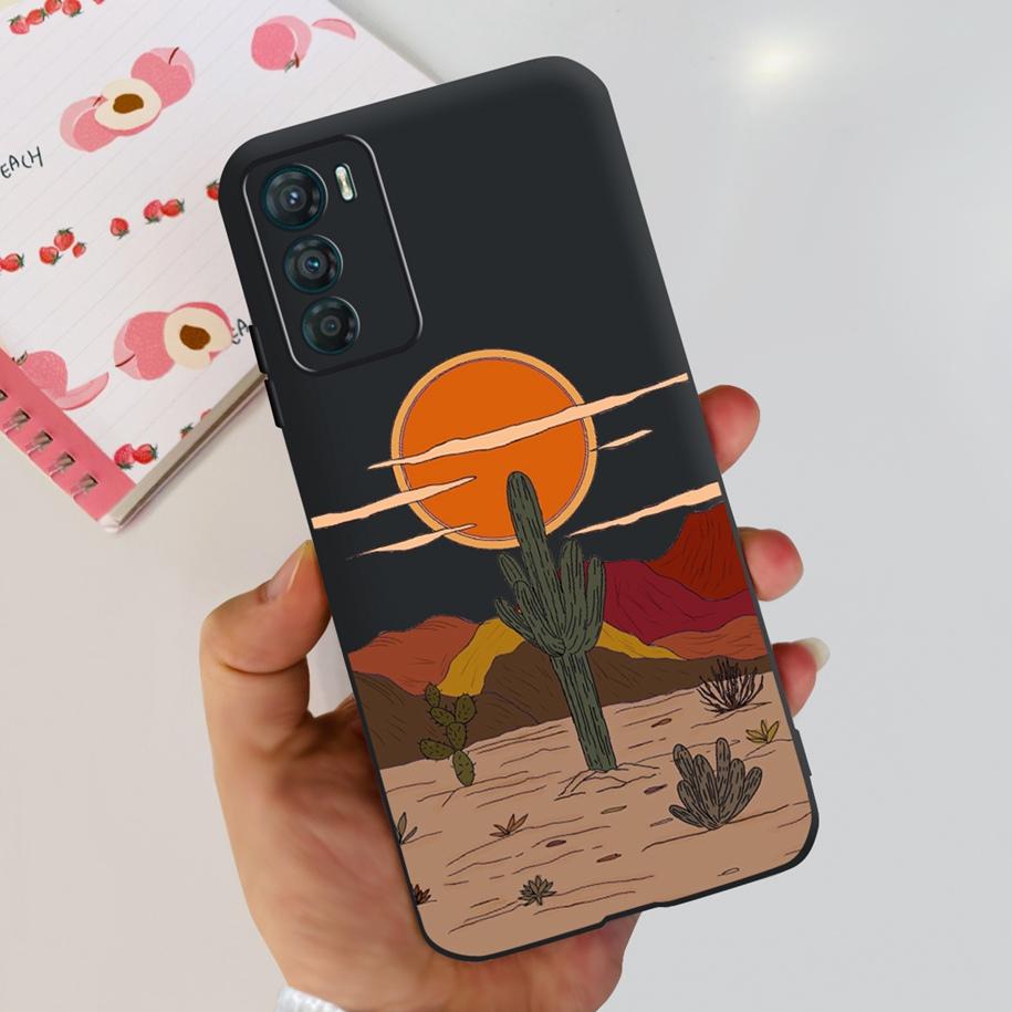 Чехол для Motorola Moto G42 XT2233-2 Мягкий силиконовый черный чехол Стильный чехол для телефона с рисунком Цветы Бабочки Для Moto G42 G 42 MotoG42 Чехол