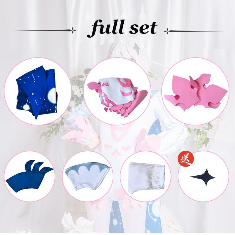 Аниме Paimon костюмы для косплея игра Paimon косплей парик для взрослых унисекс игровой наряд костюмы для Хэллоуина