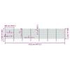 Fence Element with Posts Iron 1212 x 200 cm Green