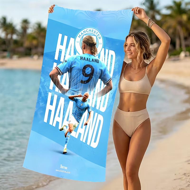 Beach Towel with Haaland Pattern - soft,absorbent,machine washable Lightweight&Modern,swimming,Travel Essentials