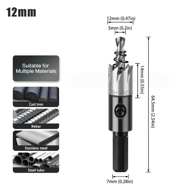 Сверло из быстрорежущей стали, кольцевая пила, биметаллический резак для алюминия, железа, нержавеющей стали, DIY резак по дереву, комплект кольцевой пилы из быстрорежущей стали