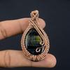 Blue Tiger Eye Pendant, 999 Copper Wire Wrapped Pendant Jewelry. Gift For Women Handmade Pendant Gemstone Jewelry