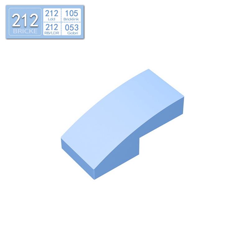 BRICKE Zhuan Ke 2x1 Curved Slope | Compatible with Lego | 11477 | MOC Loose Parts | Educational DIY Building Blocks Toy