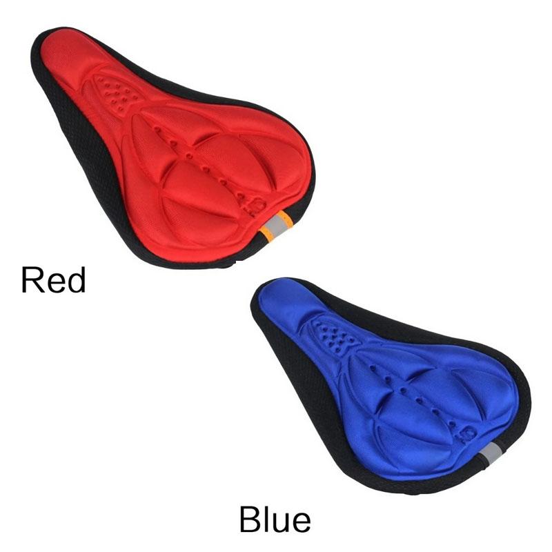 Bicycle Saddle 3D Bike Seat Cover Padded Wide Gel Soft Pad Exercise Bike Seat Cushion Wide Foam Mountain Bicycle Seat Cushion