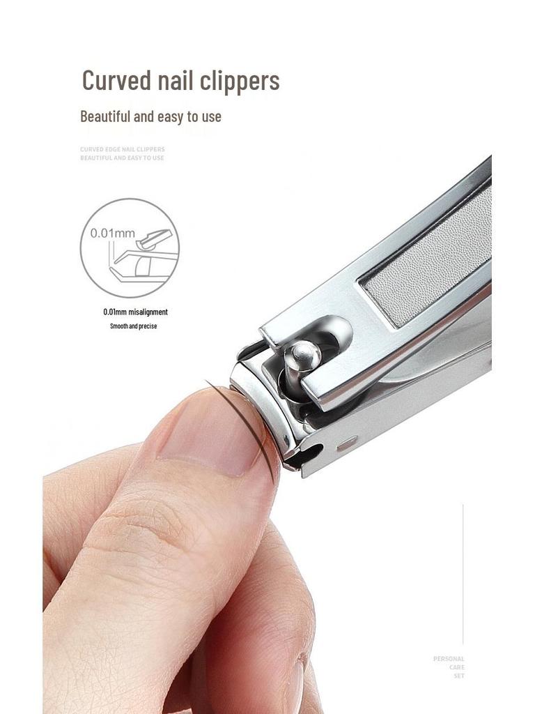 Набор из 8 предметов из нержавеющей стали для стрижки ногтей «Орлиный клюв» с сумкой на молнии