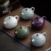 Керамический чайник Ru kiln, одиночный чайник Ge kiln, большой чайник Xi Shi и фарфоровый чайный сервиз, набор чашек для чая, домашний
